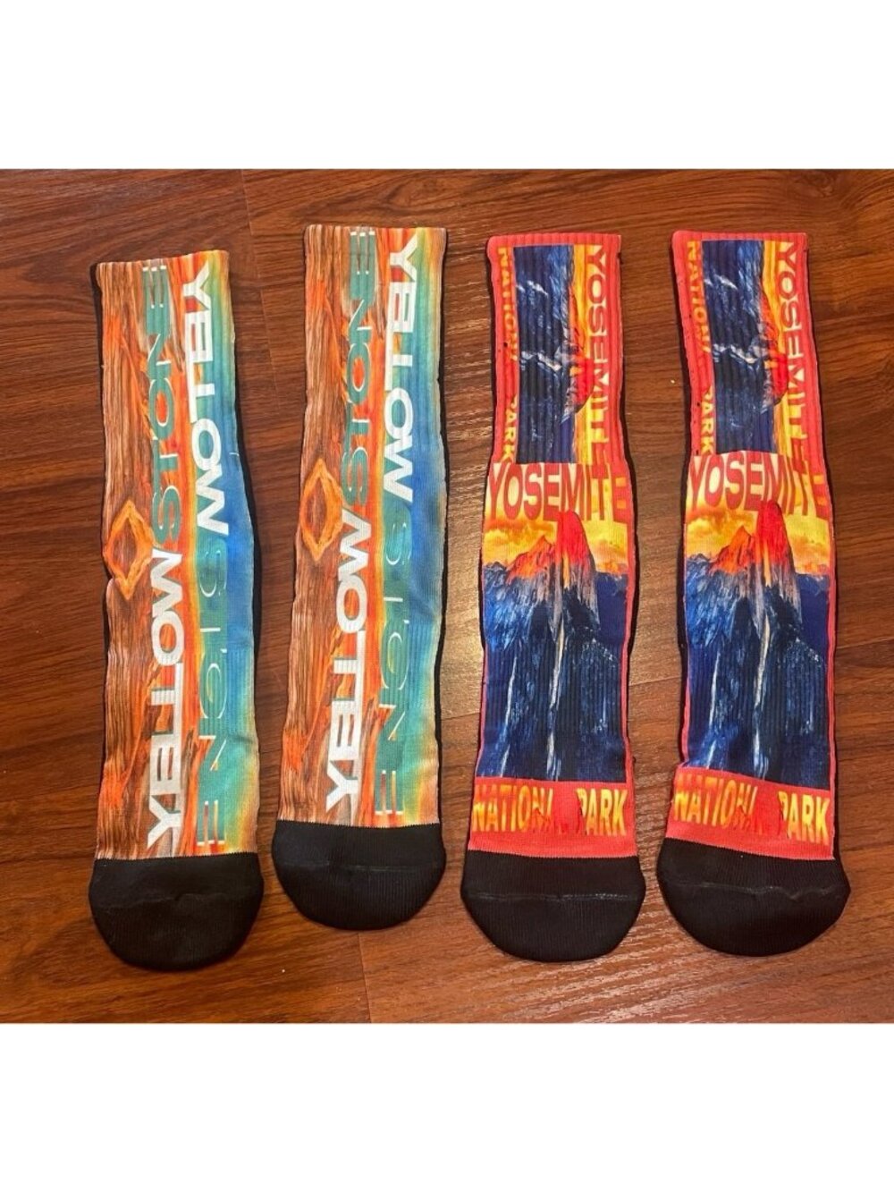 Yellowstone Yosemite National PYellowstone Yosemite National Park Crew Socks Lot